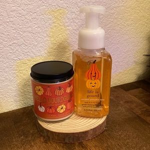NEW Bath & Body Works Pumpkin Latte Gourd Set